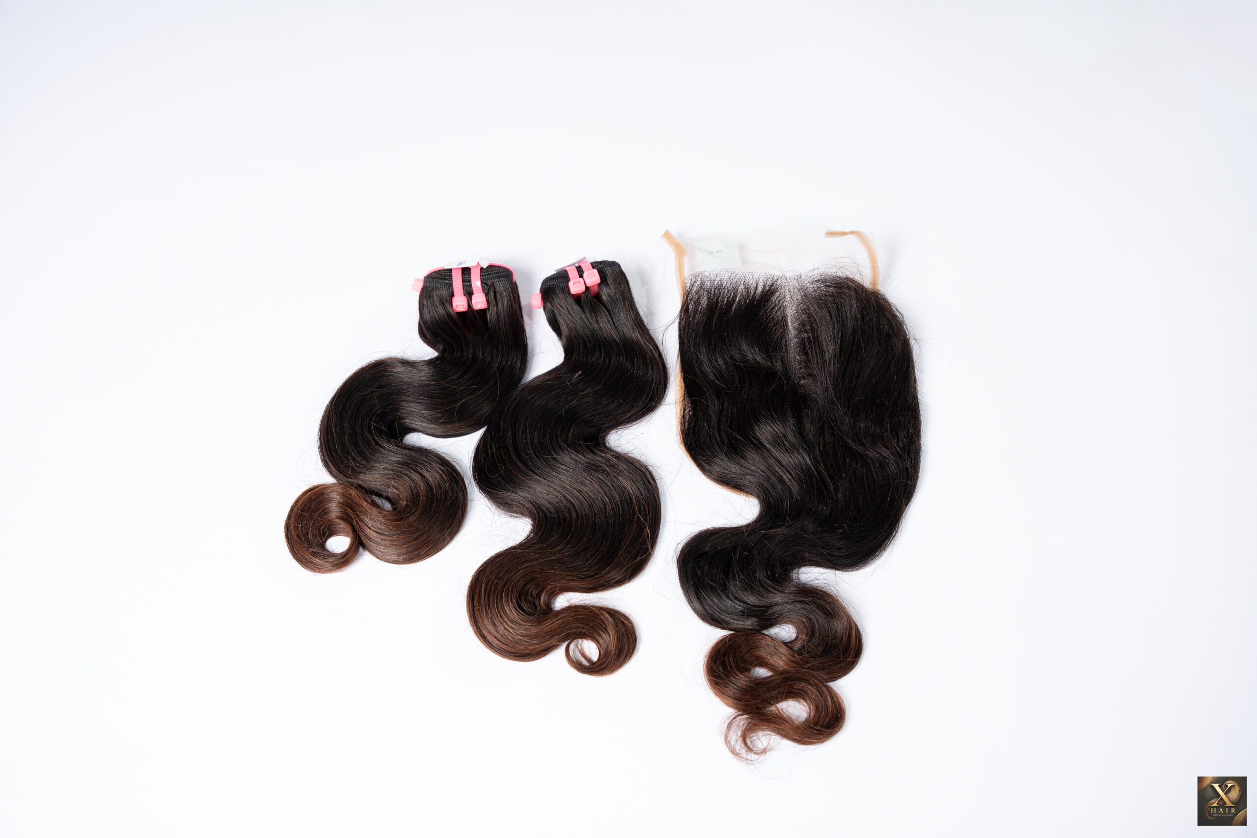 Weft Hair  Body Wave Brown Tip Colors