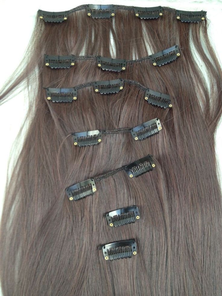 Clip in bone straight Natural Colors