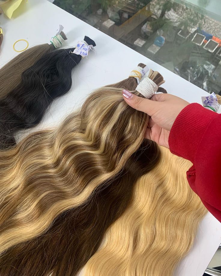 Bulk hair Baby Thin Water Wave Colors