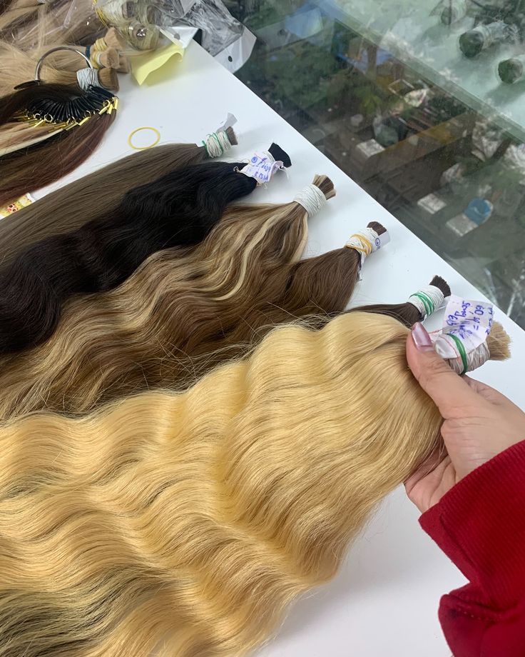 Bulk hair Baby Thin Water Wave Colors