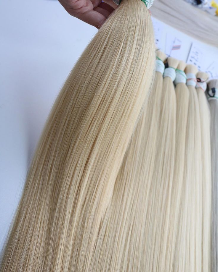 Bulk hair Bone straight Blond Colors