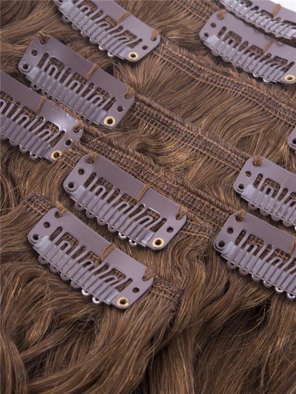 Clip in bone straight Brown Colors