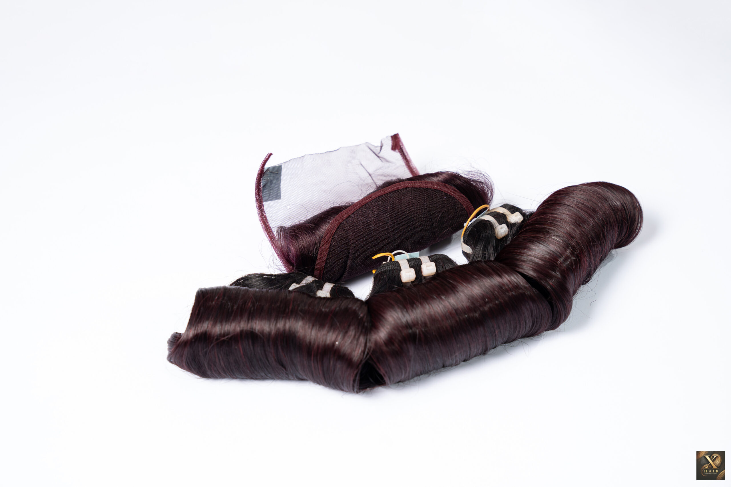 Weft Hair Bouncy Burgundy Colors