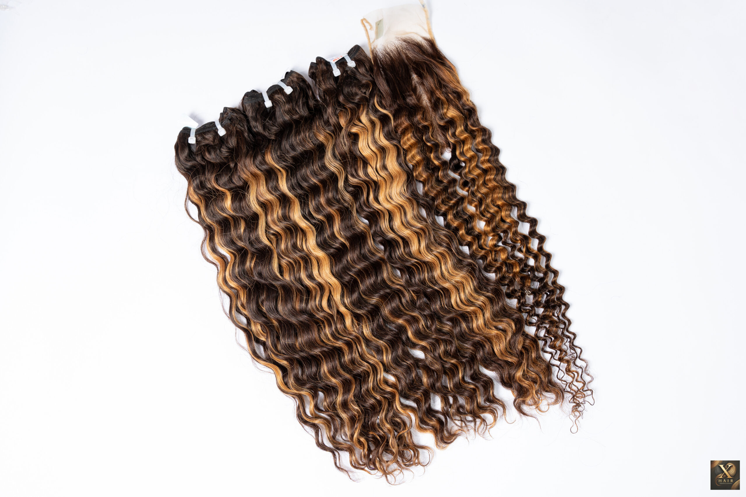 Weft Hair Deep wave Piano colors